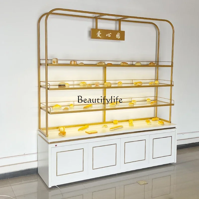

*FG44Bread Counter Cake Display Baking Shelf Island Cabinet Display Shelf