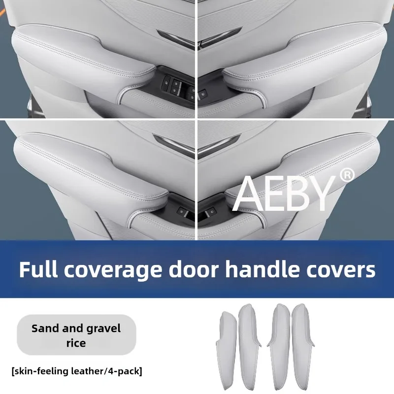 AEBY For BYD Seal U DM-i 2020-2025 Full Package Door Handle Cover, Leather Style Anti Scratch Film, Auto Interior Accessories