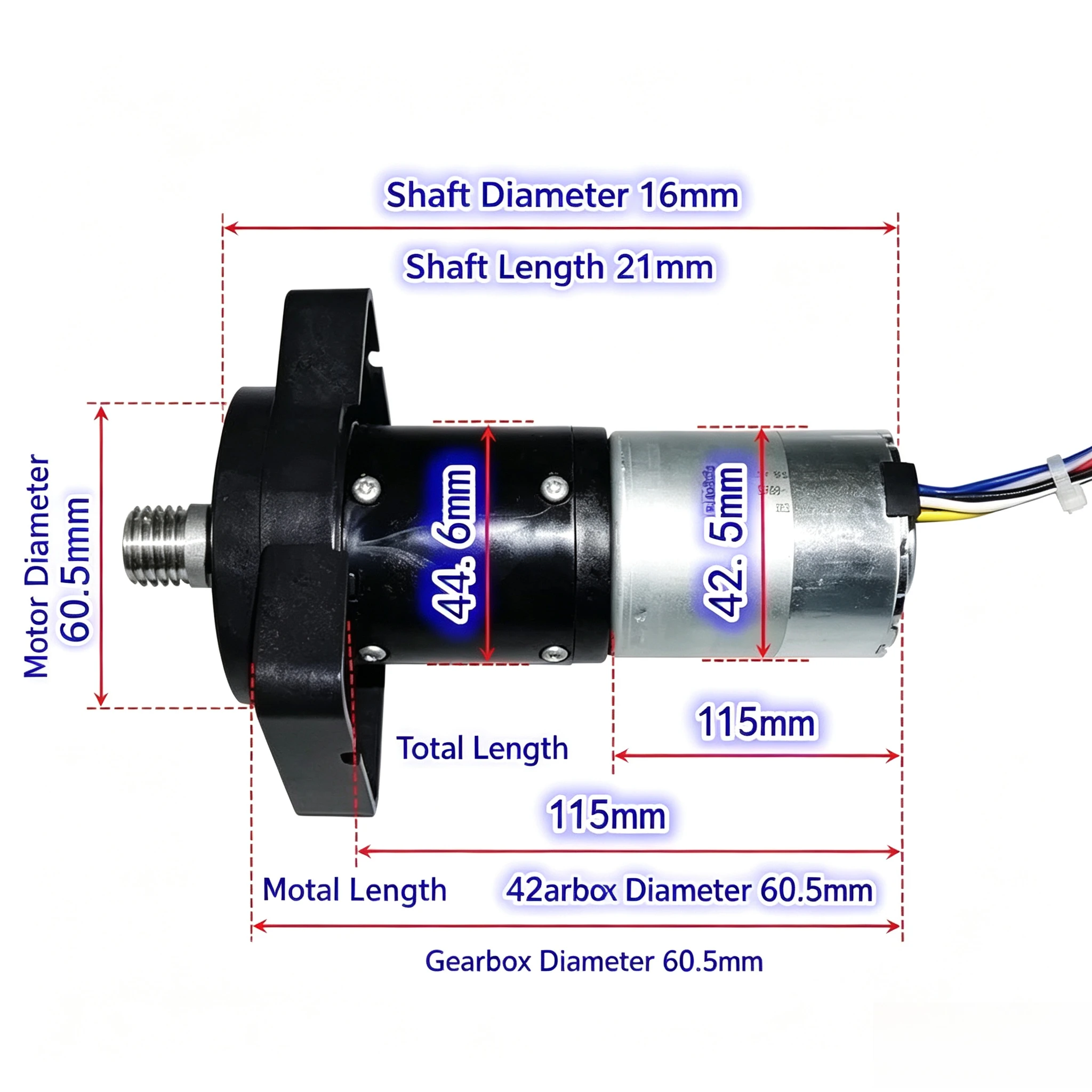 42mm BLDC Travel Drive Motor Intelligent Robotic Lawn Mower Walking Gear Motor Replacement Parts