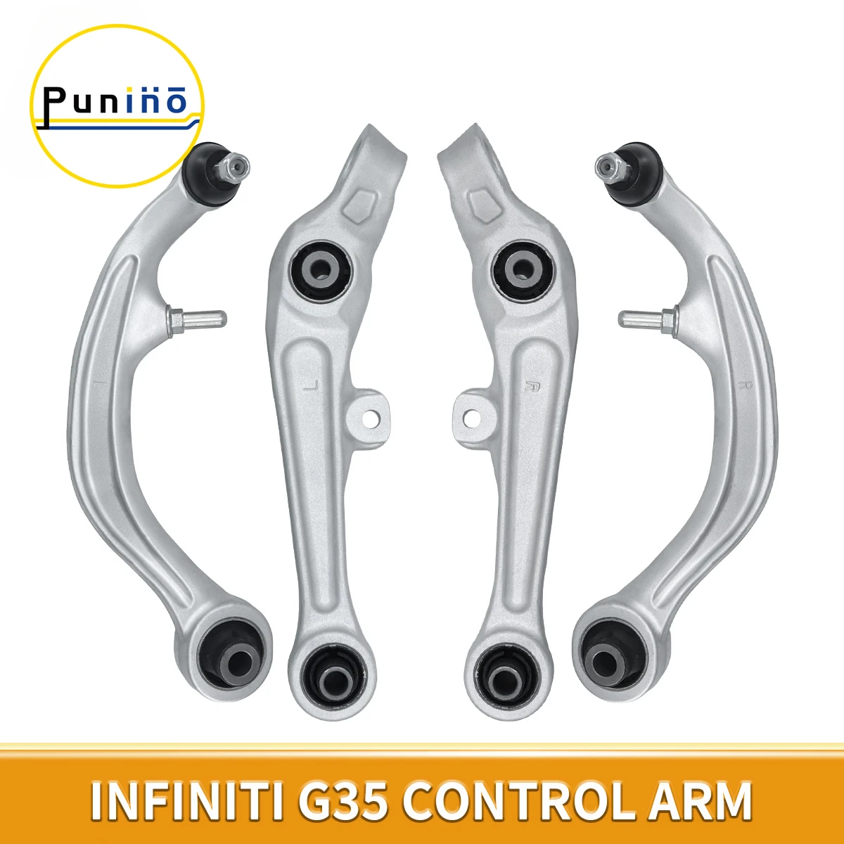 Punino Front Lower Control Arm Ball Joints LH & RH 4pcs for Infiniti G35 Nissan 350Z 2003 2004 2005 2006 2007 2008 2009