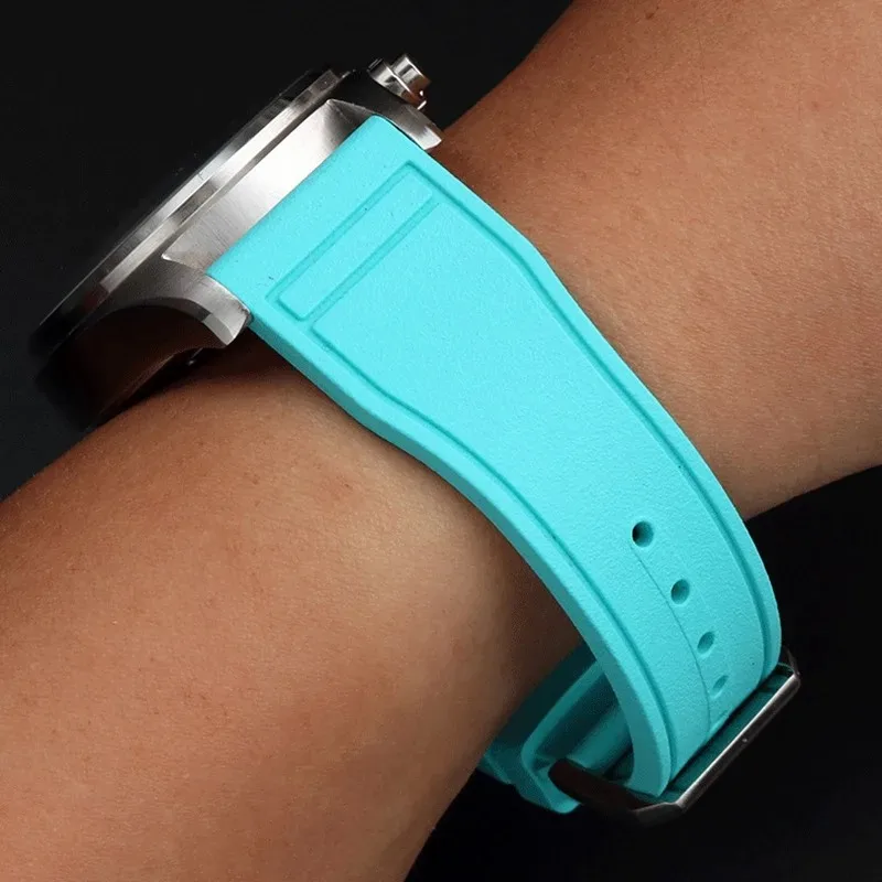 クイックリリース時計ストラップ IWC パイロットポルトガルポルトフィーノ 20 ミリメートル 21 ミリメートル 22 ミリメートルプレミアムグレードラバーバンド防水スポーツブレスレット