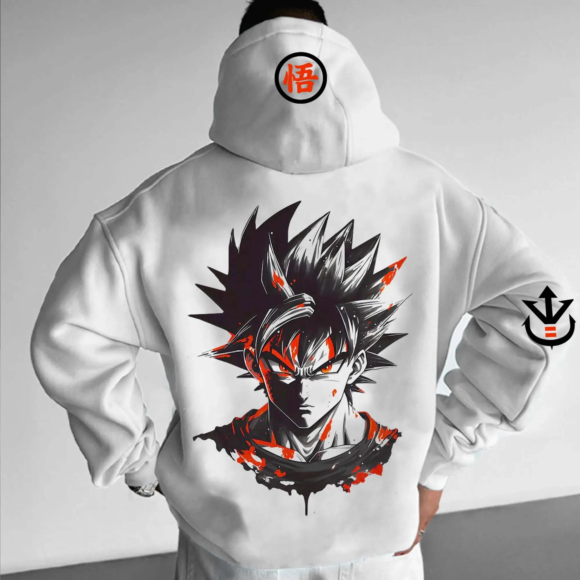 

Dragon Ball Superhuman Portrait Wukong Obu Printing Мужская и женская осенне-зимняя уличная толстовка с капюшоном Свободный теплый топ большого размера
