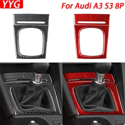 Für Audi A3 S3 8P 2006-2007 Real Carbon Fiber Manuelle Getriebe Shift Abdeckung Dekorative Innen Modifikation Auto zubehör Aufkleber