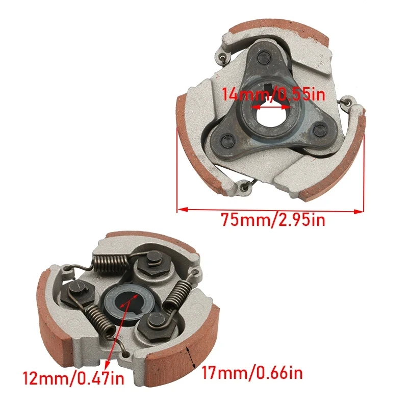 Air Cooled 47cc 49cc Aluminum Clutch Pads Springs Minimoto Pocket Mini Dirt Bike Quad ATV Engine Clutch Assembly