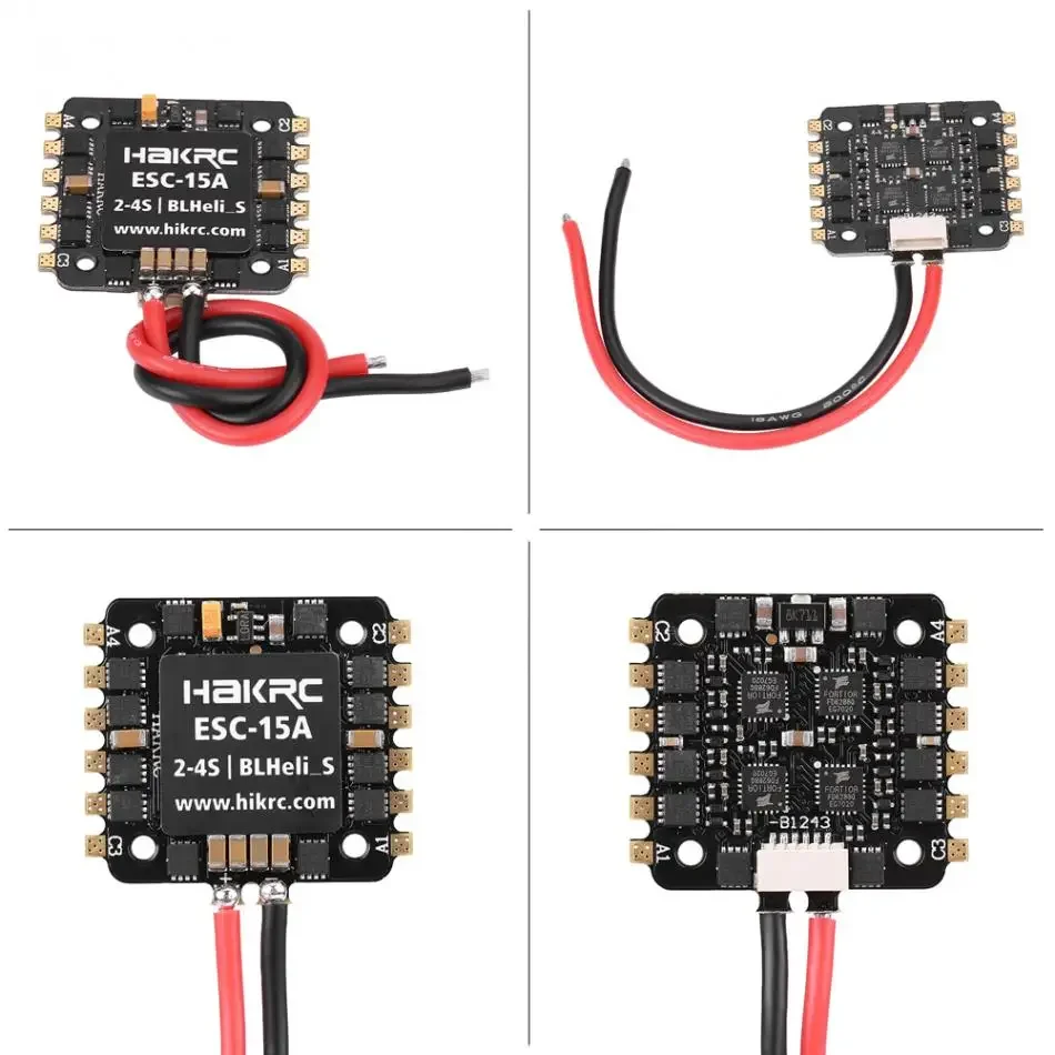 HAKRC 15A/20A/30A/40A/50A 4 في 1 3-6S BLHeli_32 5V 3A BEC Dshot1200 ESC لتقوم بها بنفسك كوادكوبتر FPV سباق بدون طيار