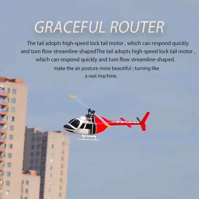 Bell 206 470 Horizontal Like Real Helicopter Simulation Rc Airplane Model H1 Free Control Gps Self-stabilizing One Passenger