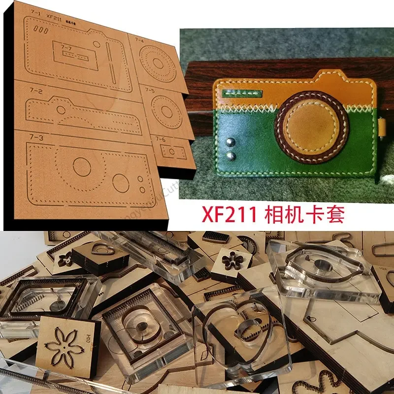

New Japan Steel Blade Wooden Die Camera Holder Leather Craft Punch Hand Tool Cut Knife Mould XF211 Leather Tools