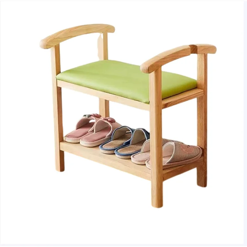 

Shoe Changing Stool For Old People, Entrance Door, Home Door, Multi-Layer Storage, Solid Wood, Can Sit On Shoe Stool