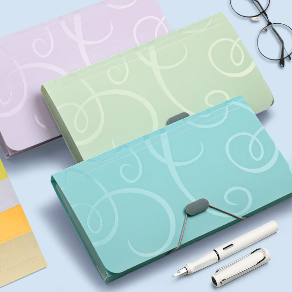 

Маленькая папка-гармошка формата А6, студенческая папка для хранения счетов-фактур, папка для финансовых квитанций, многослойный органайзер для документов для студентов