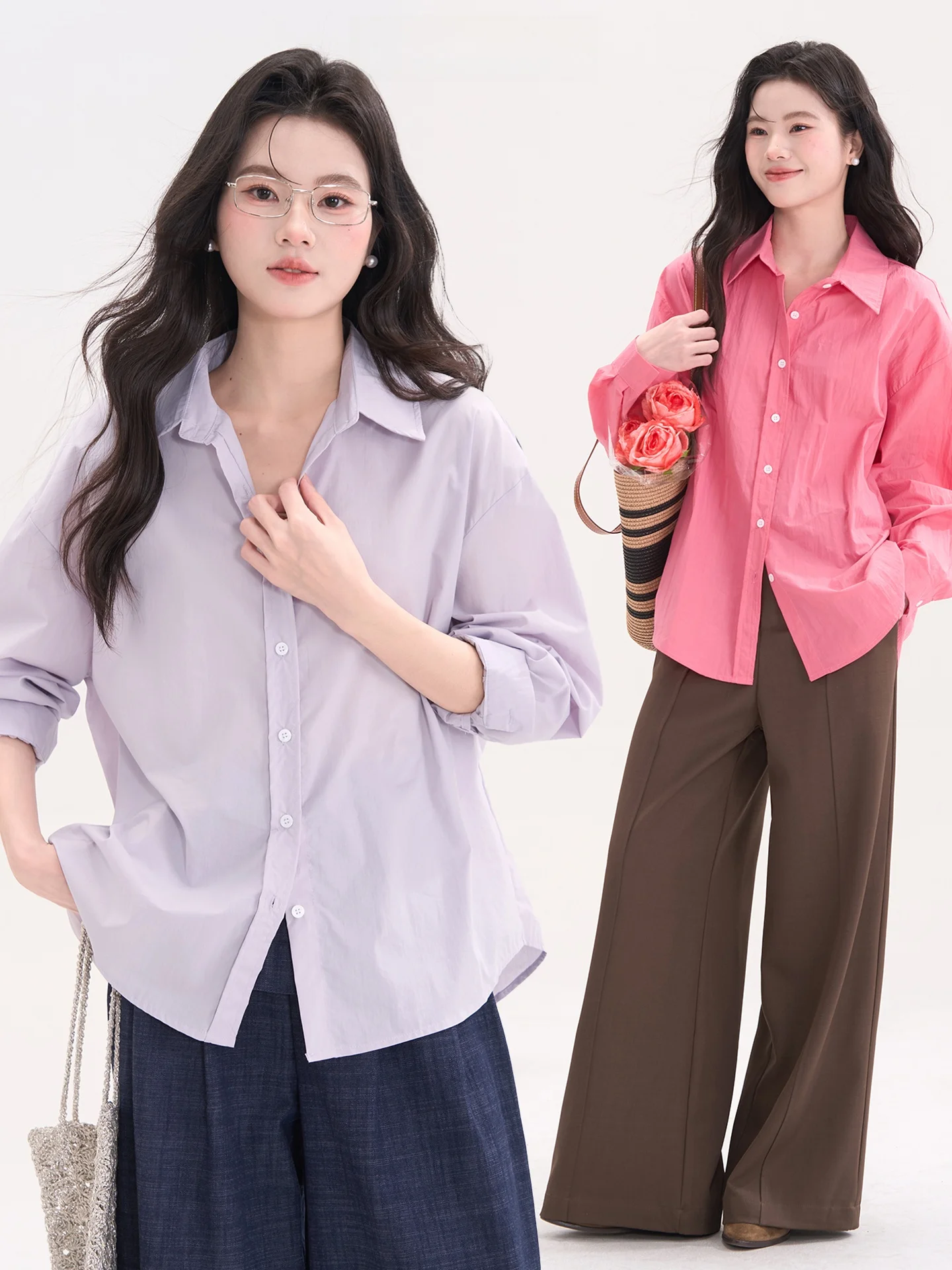 

Повседневная женская рубашка для города, универсальная, весенняя, хлопковая, с длинным рукавом, свободного кроя, на пуговицах, с принтом фруктов, для демонстрационного окна магазина.