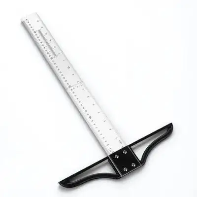 

Ruler 17.72 Inch T Shaped Multi Functional Measuring Tool for Architecture Engineering Woodworking Drafting Scarf Scale