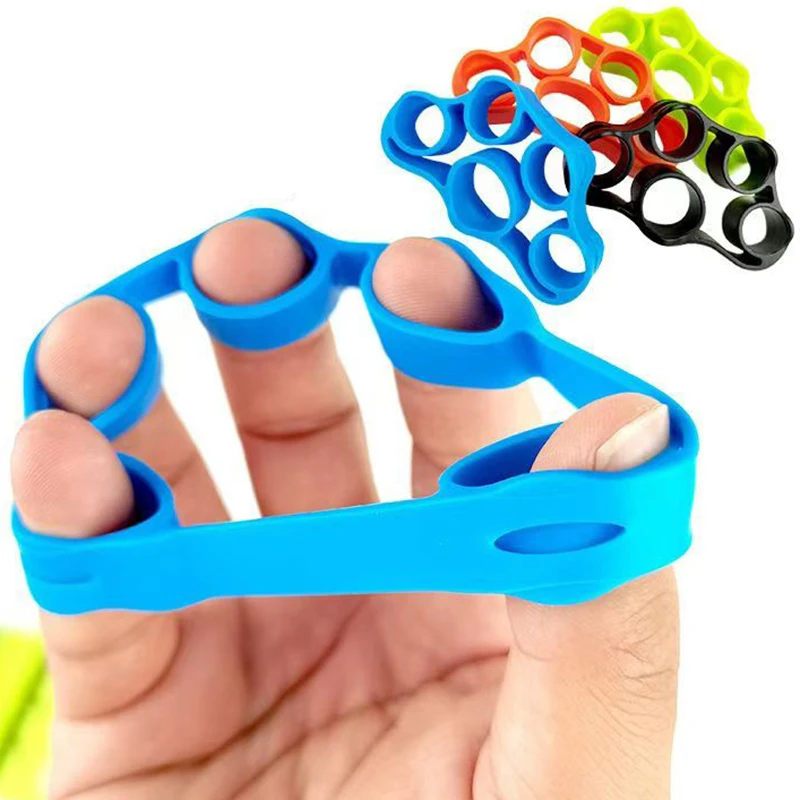 Silicone Finger Gripper Gym Hand Grip Resistance Band Wrist Stretcher Elastic Five Finger Expander Strength Trainer Exercise