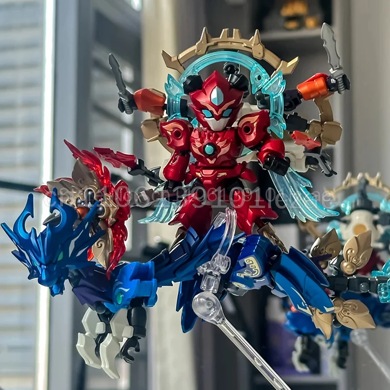 Keeppley Bloques de Construcción Serie Fiesta de Bolsillo Galaxy Fengshenji VOL.1 Nezha Domina el Océano Caja Sorpresa Figura de Acción Juguete Ensamblable