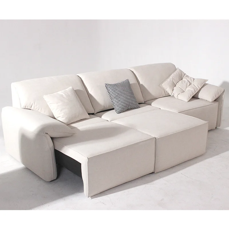 

Настраиваемый итальянский минималистичный кремовый стиль для гостиной, тканевый диван для небольшой комнаты