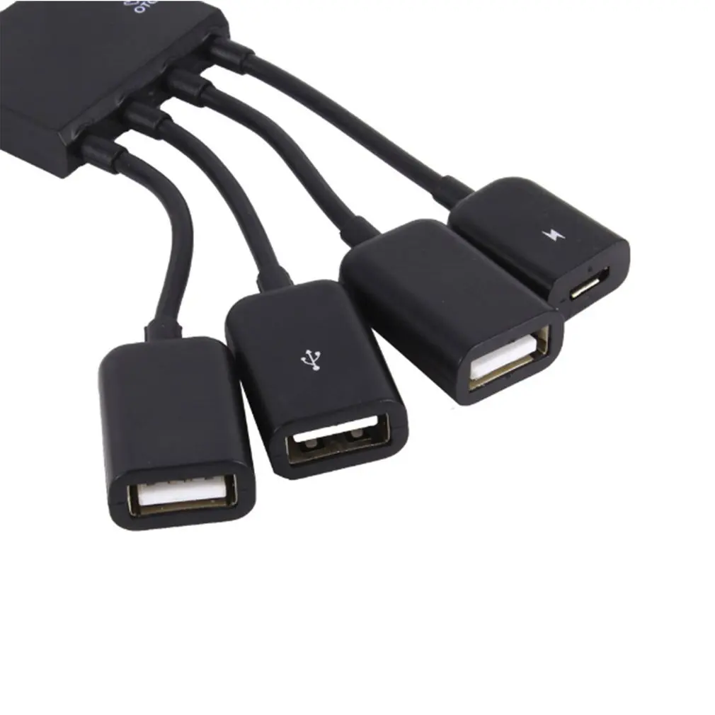 Adaptateur OTG 3/4 Port Micro USB pour Smartphone, Câble de Chargement, airies, Connecteur, Ordinateur, Tablette, PC, Fil de Données