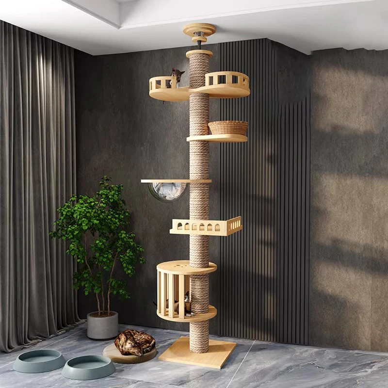 

Trees Scratchers Wall Climbing Cat Tower Set Furniture Castle Condo Cat Tower House Indoor Arbol Rascador Gato Pet Decoration