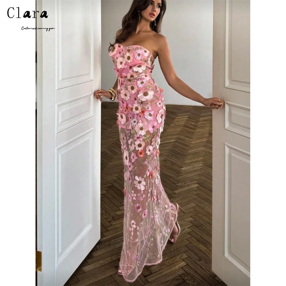 

Clara Custom Flower Sweetheart Fishtail Off the Shoulder Long Elegant Evening Party Dresses for Luxury Party Gala Dress Women's