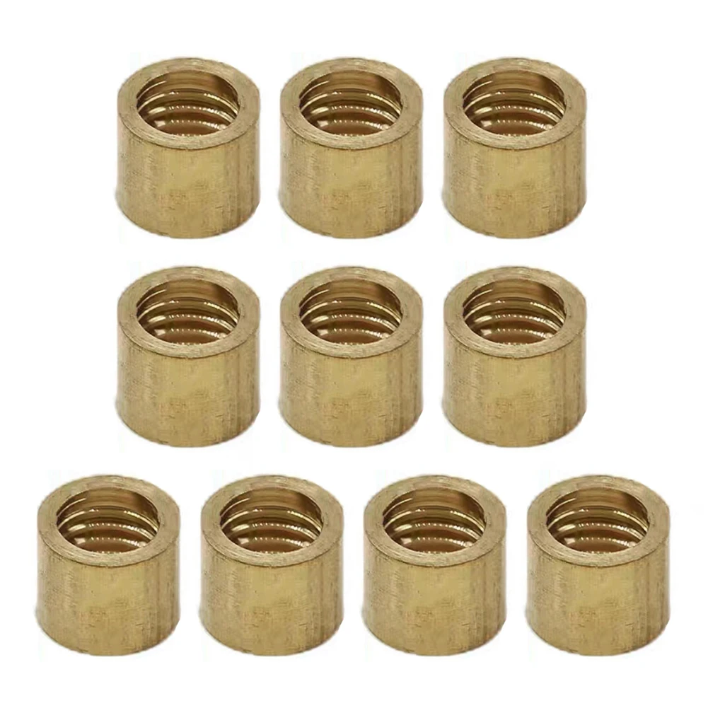 10pcs Billiards Cue Brass Tip Hoop Snooker Pool Ferrules Repair Tool Billiard Cue Brass Tips Hoop Maintenance Accessories