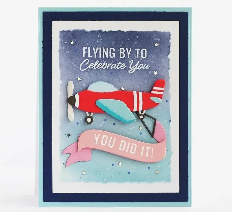 

Mmao Craft metal cutting dies cut die mold The plane flag decoration Scrapbook paper craft knife mould blade punch stencils die