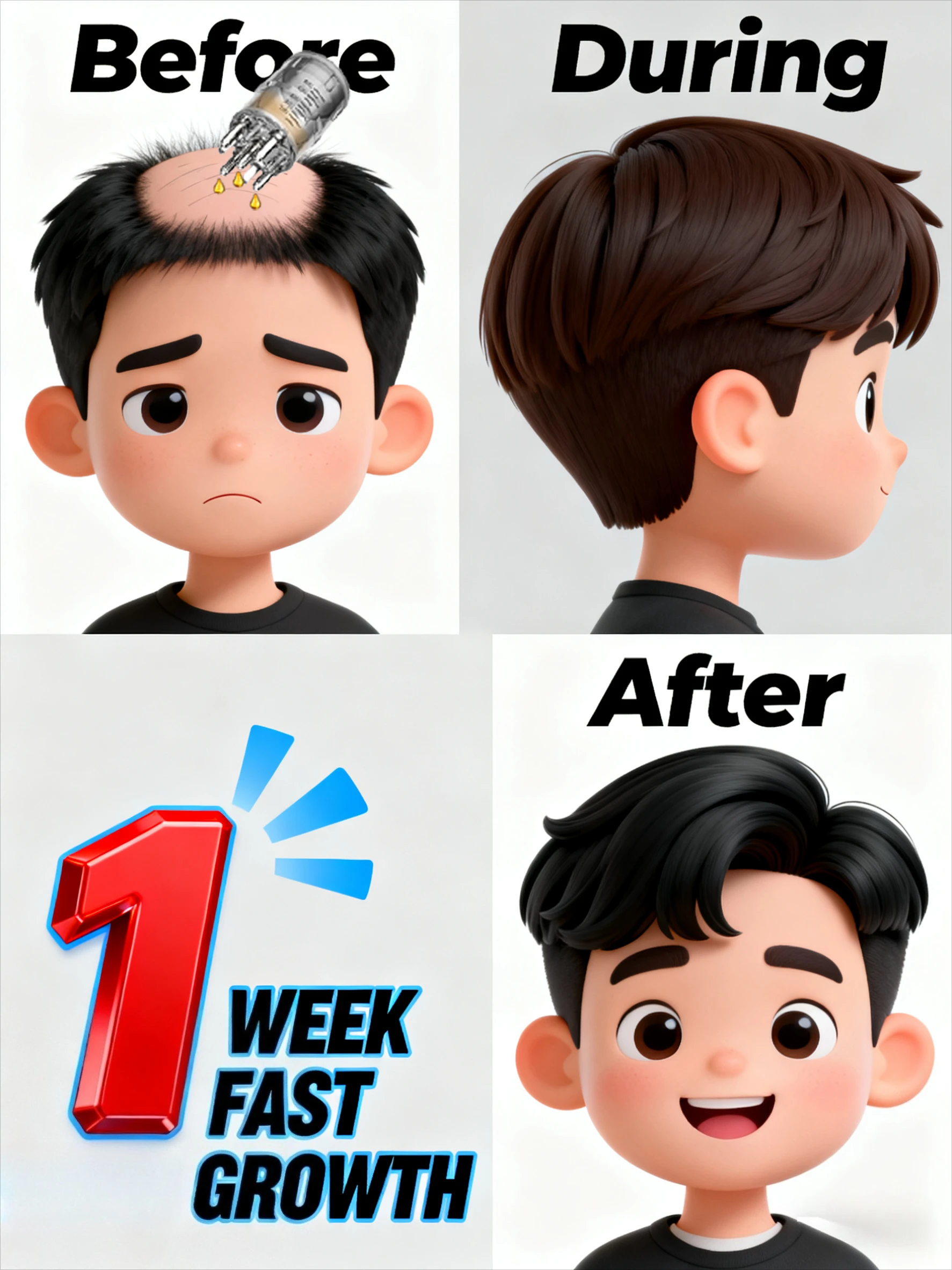 شحن مجاني، استيقظ بصيلات الشعر أثناء النوم وجعل الجزء العلوي من الرأس أكثر فخامةً