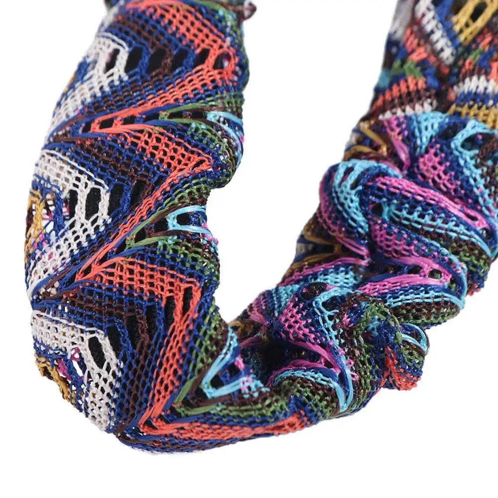 

Темпераментная нескользящая волнистая сетчатая повязка на голову, красочный обруч для волос, кружевные ленты для волос, головные уборы, эластичная широкая боковая повязка на голову для женщин/девочек