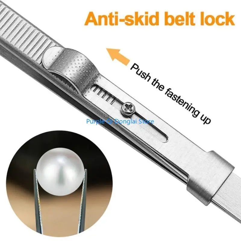 L21E Bent Straight Tweezers Fine Tip for Craft Jewelry Beading Electronic Laboratory Work Stainless Steel Tweezers Pincher