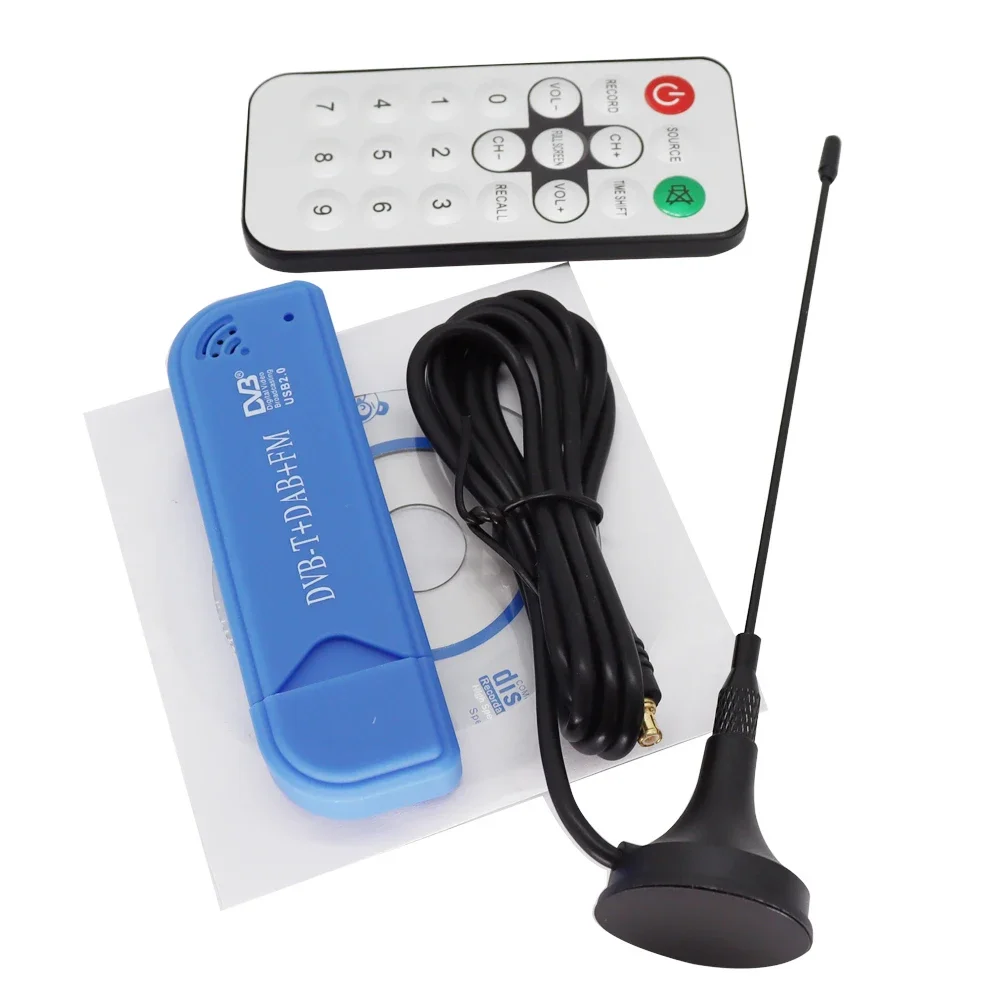 Digital USB 2.0 TV Stick Mini Portable TV stick DVB-T + DAB + FM RTL2832U FC0012 Support SDR Tuner Receiver TV accessories