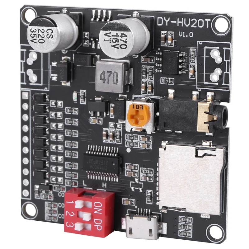 DY-HV20T 12V/24V Power Supply10w/20W Voice Playback Module Supporting Micro-SD Card MP3 Music Player For Arduino