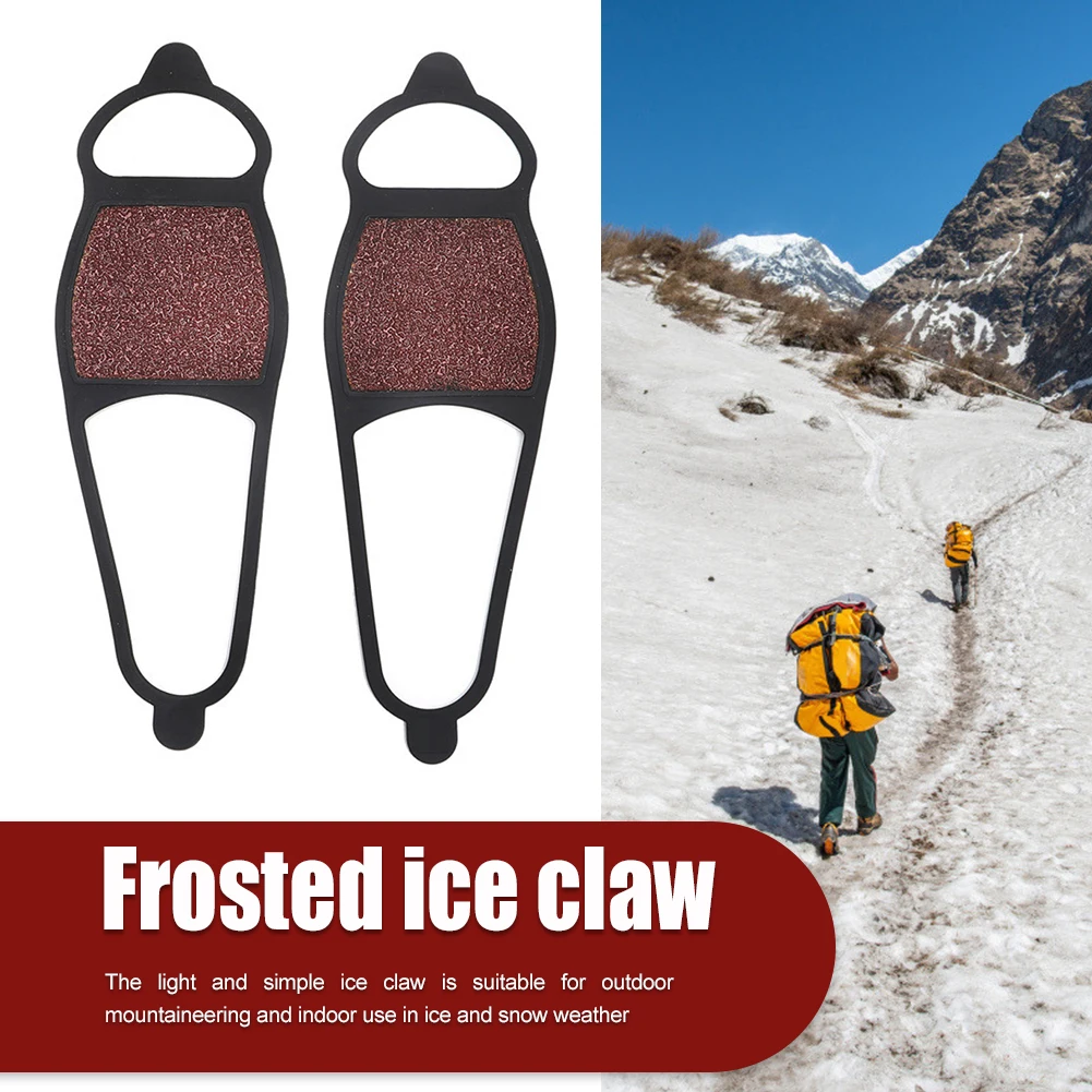 

Anti Slip Ice Cleats Traction Ice Shoes Grippers for Boots and Shoes Coarse Sand Crampons for Men Women Skiing Hiking & Climbing