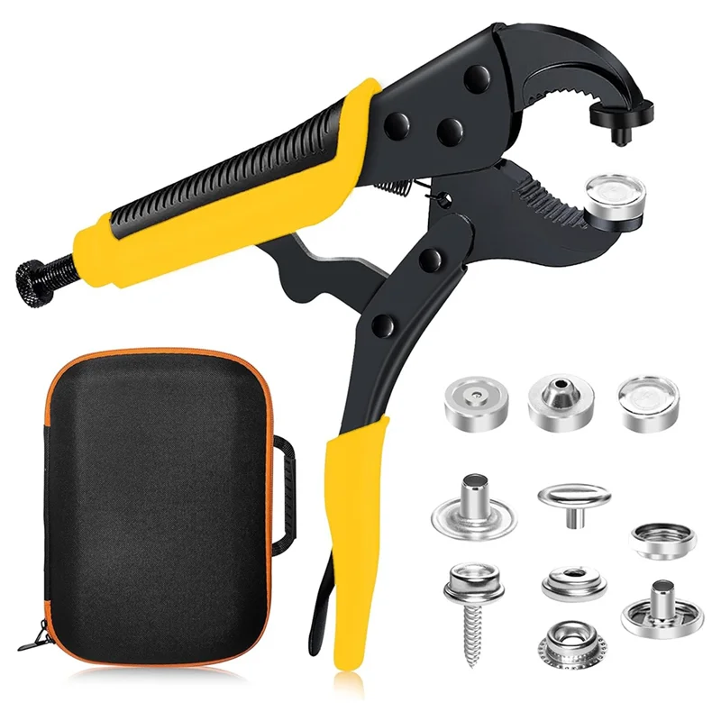 

SYW-Snap Kit Fastener Tools: Adjustable Snap Pliers For Fabric Boat Cover Canvas Repair Kit, Marine Snaps Stainless Steel
