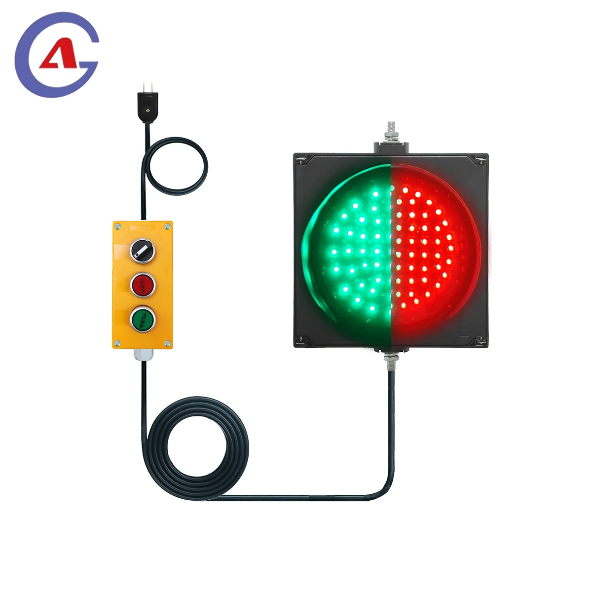 Traffic Light Indicator Electronic Lights PC Housing Water Resistant Led Button Controller 200mm Signals 220v Warning Car Yellow