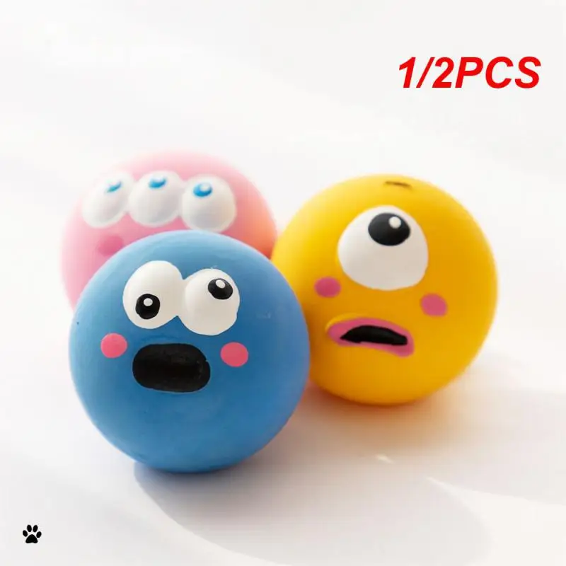 1/2PCS Dog Food Ball Pet Dog Toy Cute Cartoon Household Durable Dog Toy Ball Chew Toys Pet Product Dog Toy Dogs Chew Their Teeth