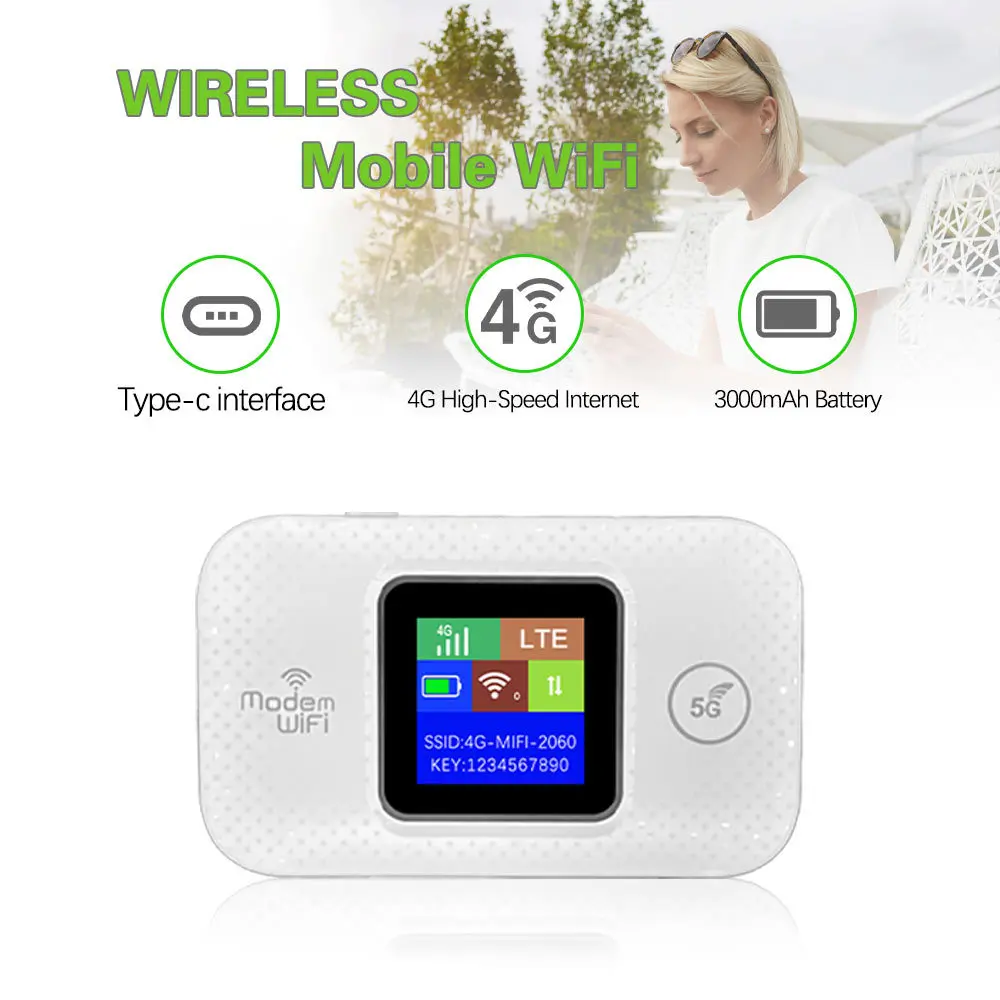 4G Router Mifi Wireless WiFi Router Portable Type-C mobile router
