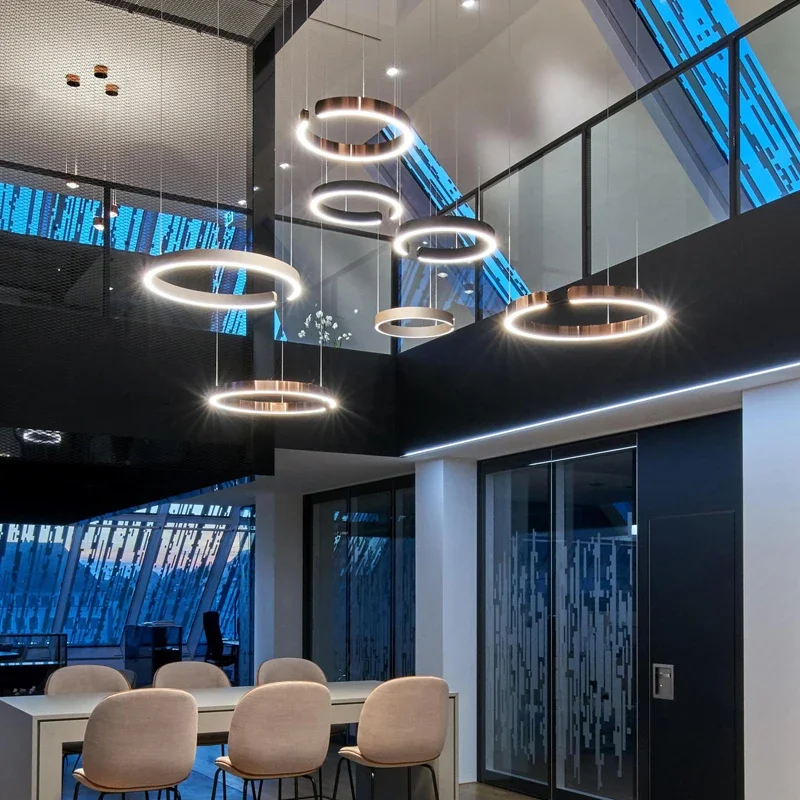 

Modern Living Room Pendant Light Nordic Luxury Circular Dining Room Lighting Fixture Indoor Home Decoration Led Pendant Light