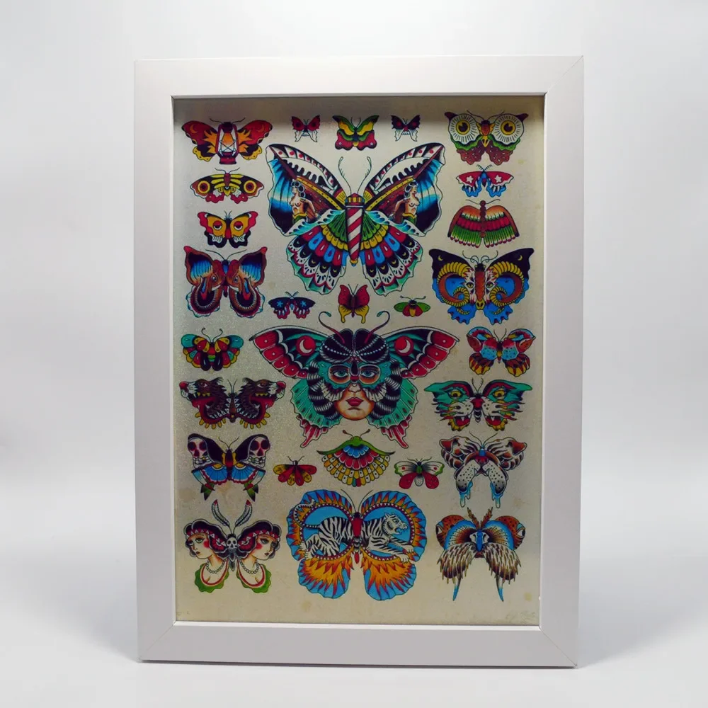 Голографическая виниловая наклейка на стену великая модная тату художественный плакат-Потрясающая винтажная Настенная картина для украшения вашей комнаты 2