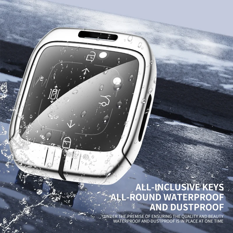 Zinc Alloy Leather Car Key Case Cover for Zeekr 001 Protection Key Chain Keychain Holder Shell Fob Bag Interior Accessories