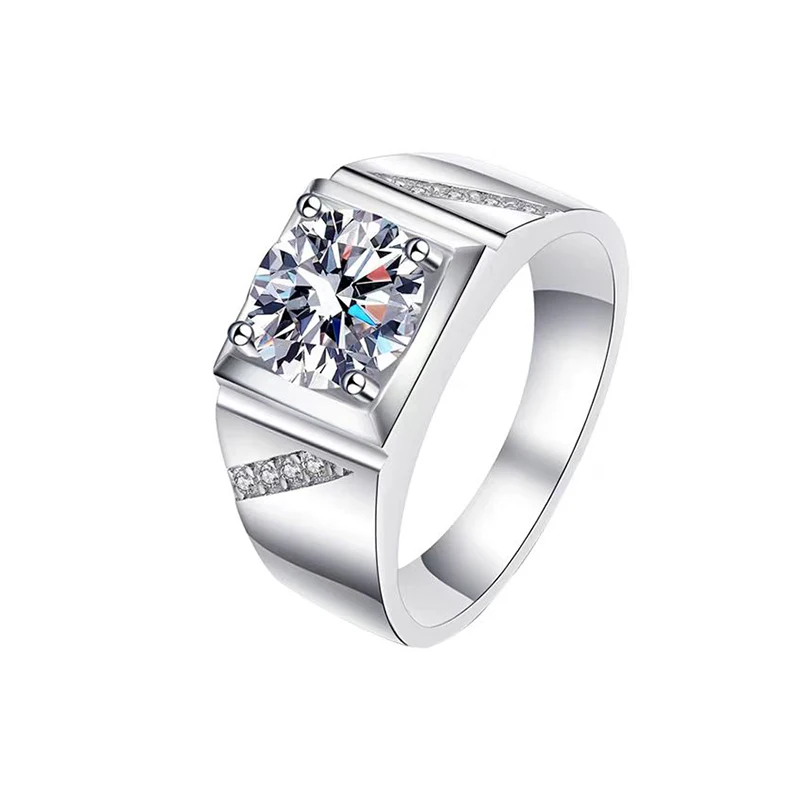 

925 silver inlaid moissanite men's ring 3CT/5CT large carat niche men's ring anniversary birthday gift for boyfriend