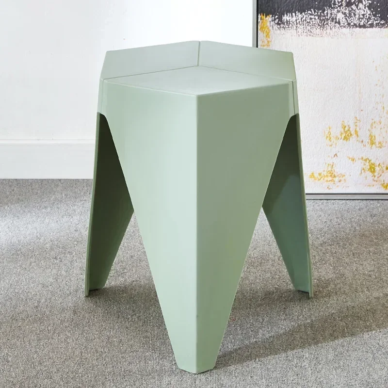 Modern Creative Household Simple Dining Stool Thickened Stackable Dressing Stool Light Luxury Fashion Plastic stool chair silla view 5