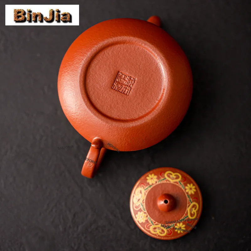 190ml Zisha Lotus Colour Enamels Monk Hat Teapot Traditional Tea Infuser Pot Tea Soaking Kettle With Strainer Tea Ceremony Gifts