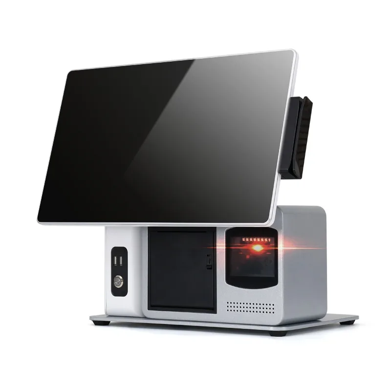 2026 China Hot Sale ST9200D Dual-Screen POS 15.6inch Main Guest Sync Touch Cash Register Terminal