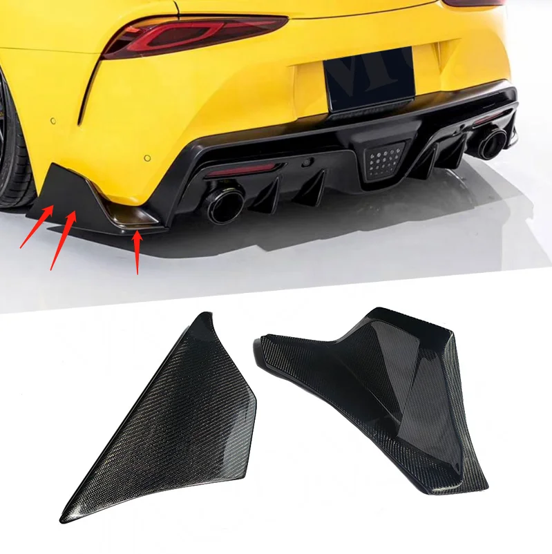 

VACOMUL Carbon Fiber Rear Lip Splitters Side Bumper Aprons Flaps for Toyota Supra 2019 - 2020 FRP Rear Splitters Car Styling
