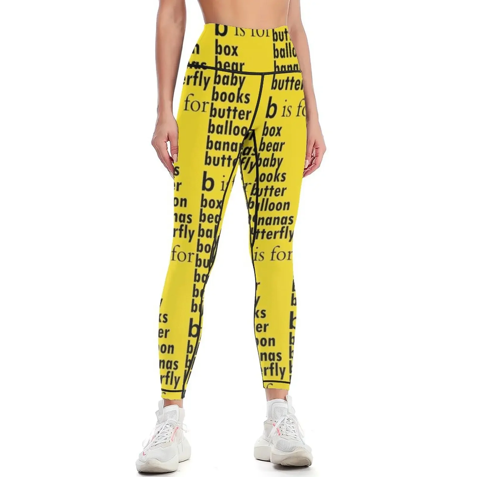 

The B is for BOX: Funny Alphabet Leggings Women sports leggins push up woman gym top legings for fitness Womens Leggings