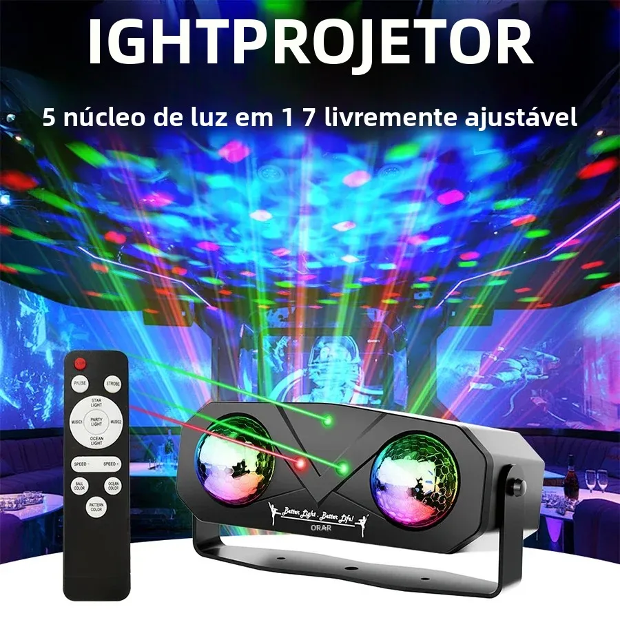 パーティーライト-ディスコボールライト-djライト-ディスコライト-オーシャンライト-スターライト-プロジェクター-ダンスライト-サウンドアクティブ化-リモコン付き