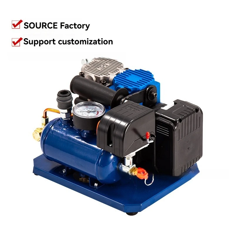 Kompresor Udara Baterai Lithium Tanpa Sikat, Pompa Kompresor Udara Portabel Tanpa Oli Bertekanan Tinggi 1.5L untuk Pengisi Ban Mobil