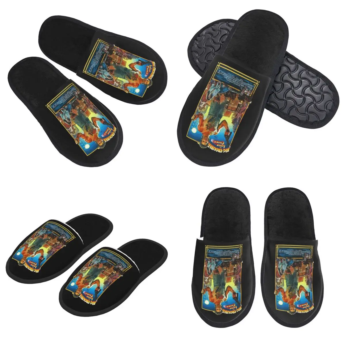 

Custom Big Trouble In Little China Slippers Memory Foam Warm Soft Women House Slipper Bedroom Fluffy Shoes