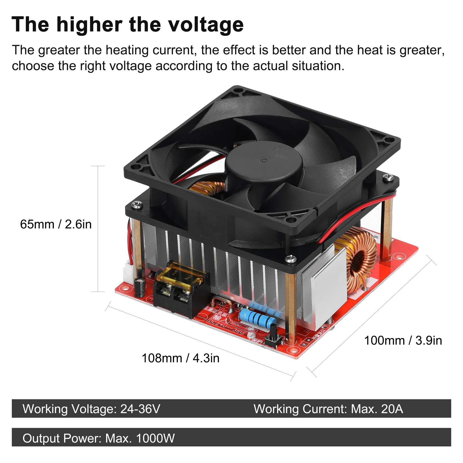 加熱ボードモジュール,1000w zvs誘導,低電圧ヒーター,フライプレート,コイル,Ridy部品の硬化用銅管付きヒーター