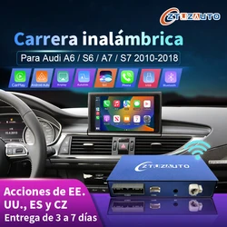 Interfaz inalámbrica Apple CarPlay Android Auto para Audi A6, A7, S6, S7, 2010-2018, con funciones de navegación AirPlay Mirror Link