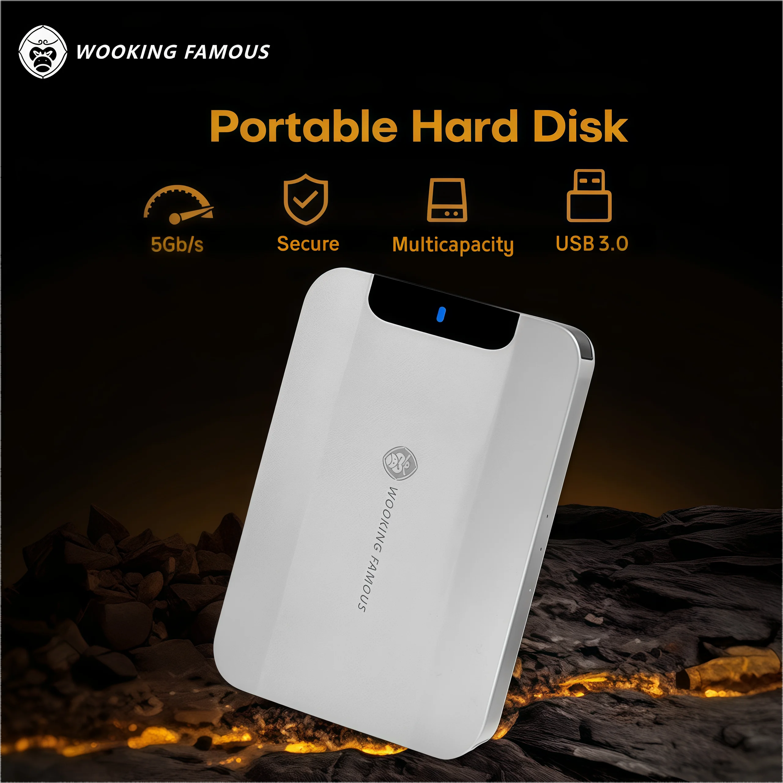 

Portable 2.5" USB 3.0 External HDD Aluminum Shell 1TB/2TB/4TB High Speed Storage Compatible with PC Mac PS4 Xbox