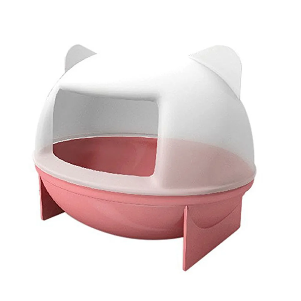 Small Animal Rejas Bathroom House with Scoop set for Mouse Chinchilla Rat Gerbil and Dwarf Hamster (Pink)