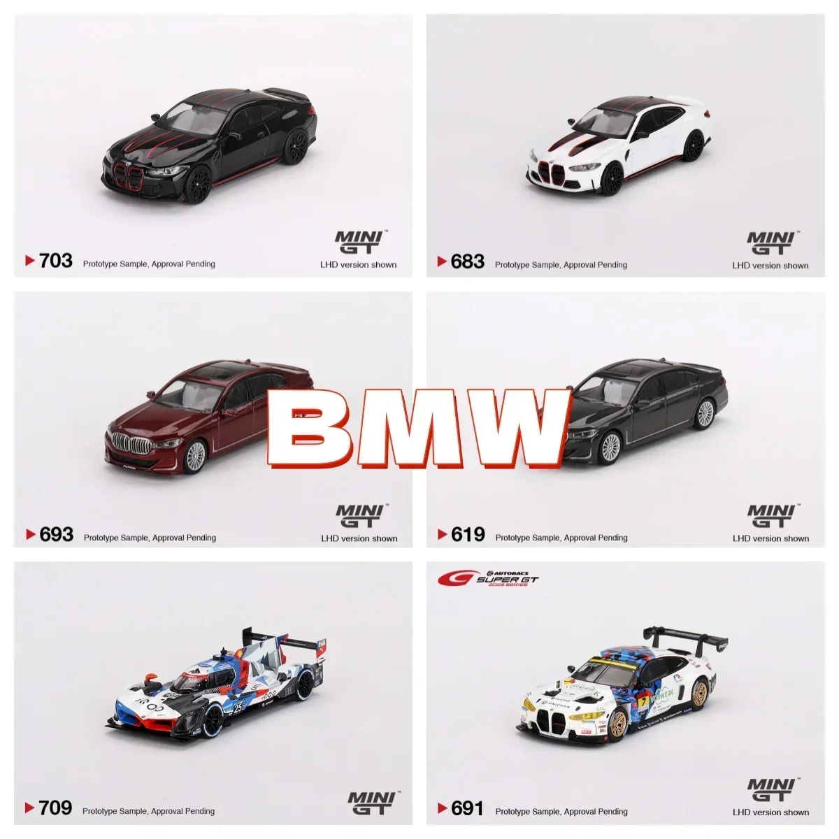 MINIGT 1/64 703 BMW M4 CSL Black Sapphire 776 BMW M3 Prestaties Touring Alpine White Diecast auto Model Speelgoed Gift Decoraties